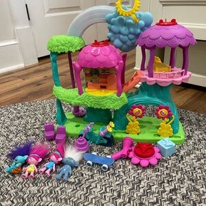 Whimsical Pink and Purple trolls Playset with Accessories